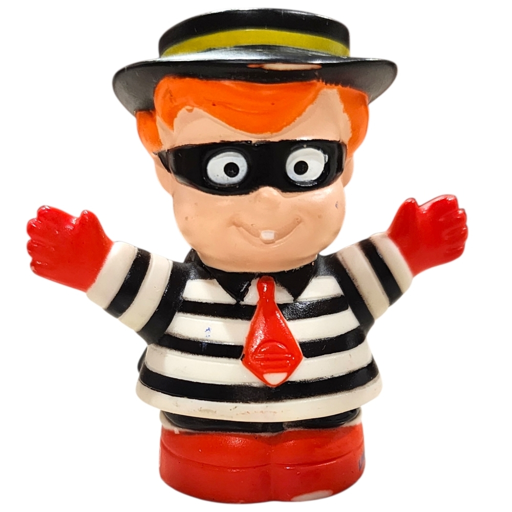 2005 Fisher Price Little People Hamburglar McDonalds Character Toy Masked Figure